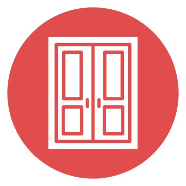 Bina kapısı, bina kapısı izole edilmiş Vektör Simgesi Kolayca değiştirilebilir veya düzenlenebilir