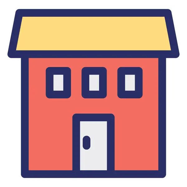 Cottage Dwelling Isolated Vector Icon Which Can Easily Modified Edited — ストックベクタ