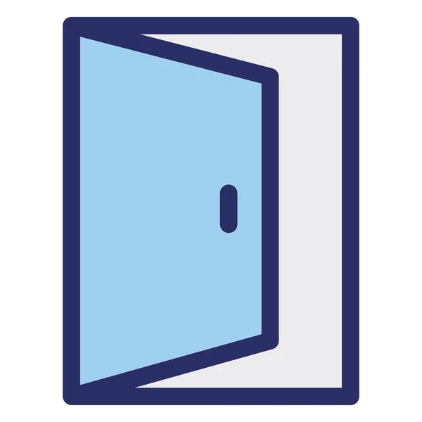 Fermer Icône Vectorielle Isolée Porte Qui Peut Être Facilement Modifiée — Image vectorielle