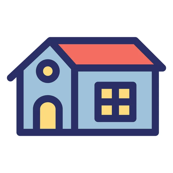 Dwelling Dwelling Home Isolated Vector Icon Which Can Easily Modified — Stock Vector