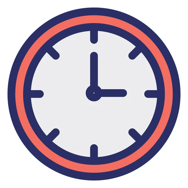 Reloj Horario Icono Vectorial Aislado Que Puede Modificar Editar Fácilmente — Vector de stock