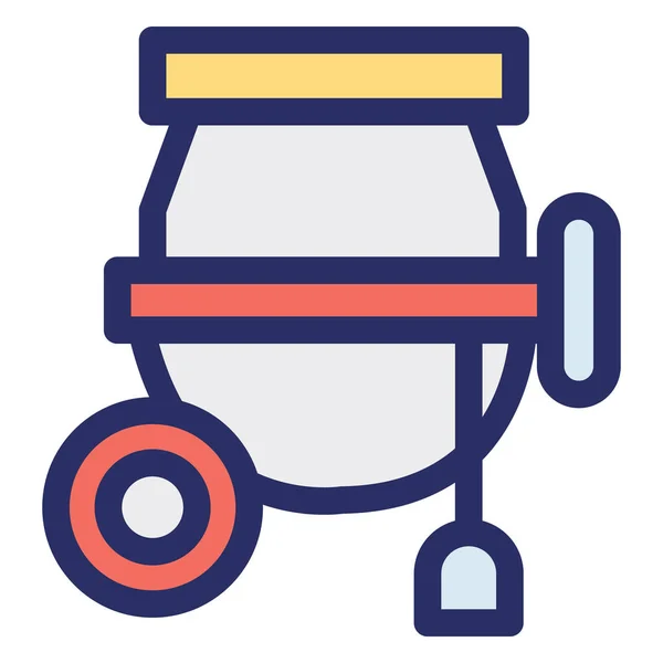 Cement Cement Mixer Isolated Vector Icon Which Can Easily Modified — 图库矢量图片