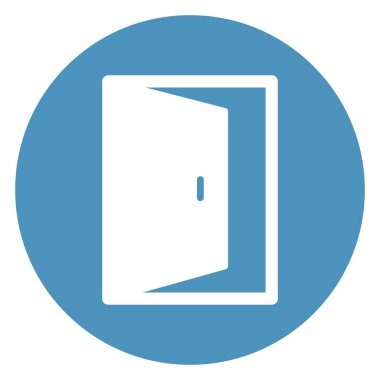 Kapat, kapı izole edilmiş Vektör Simgesi Kolayca değiştirilebilir veya düzenlenebilir