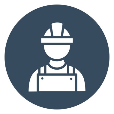 Mimarlık, inşaat işçisi Vektör Simgesini izole etti. Kolayca değiştirilebilir ya da düzenlenebilir.