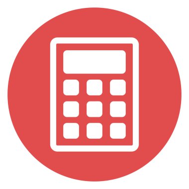 Hesaplama, hesaplama aygıtı izole edilmiş Vektör Simgesi Kolayca değiştirilebilir veya düzenlenebilir