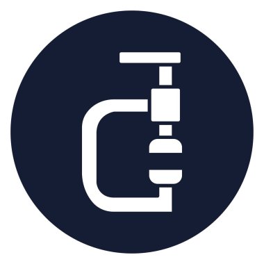 C kelepçe İzole Vektör Simgesi Kolayca değiştirilebilir veya düzenlenebilir