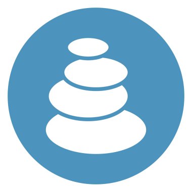 Sıcak taş, masaj taşı izole edilmiş vektör simgesi kolayca değiştirilebilir ya da düzenlenebilir