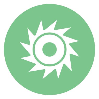 Dairesel testere, kesiciyle izole edilmiş vektör simgesi kolayca değiştirilebilir ya da düzenlenebilir