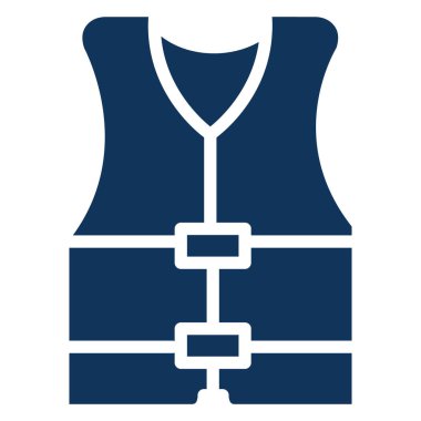 Yapı güvenliği ceketi, ceket izole edilmiş Vektör Simgesi kolayca değiştirilebilir veya düzenlenebilir