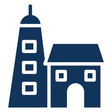 Antik Roma, ev ve tapınak Kolayca değiştirilebilir veya düzenlenebilir Vektör Simgesi