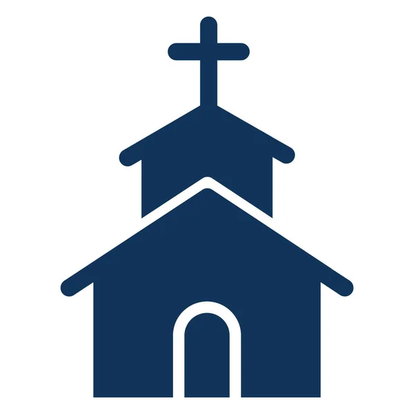 Christian Kilise Izole Edilmiş Vektör Simgesi Kolayca Değiştirilebilir Düzenlenebilir — Stok Vektör
