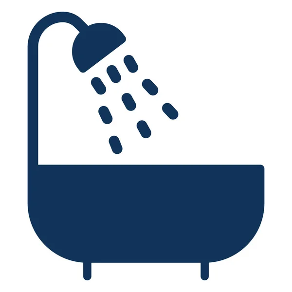 Badewanne Badezimmer Isolierte Vektor Symbol Das Leicht Geändert Oder Bearbeitet — Stockvektor