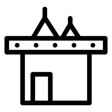 Kolayca değiştirilebilen ya da düzenlenebilen konut izole edilmiş Vektör Simgesi