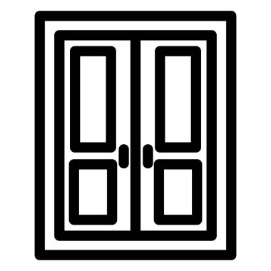 Bina kapısı, bina kapısı izole edilmiş Vektör Simgesi Kolayca değiştirilebilir veya düzenlenebilir