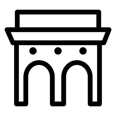 Capitol, Başkent Binası İzole Vektör Simgesi Kolayca değiştirilebilir veya düzenlenebilir