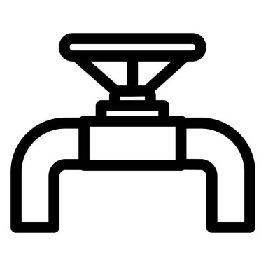 Kolayca değiştirilebilen ya da düzenlenebilen musluk, nal izole edilmiş Vektör Simgesi