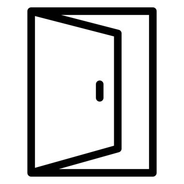 Kapat, kapı izole edilmiş Vektör Simgesi Kolayca değiştirilebilir veya düzenlenebilir