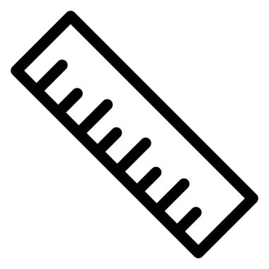 Mimari cetvel, kolayca değiştirilebilir veya düzenlenebilir olan izole edilmiş vektör simgesini kontrol et