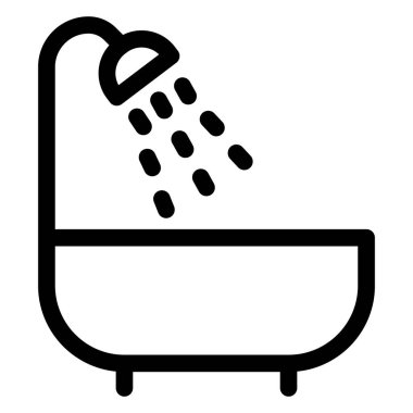 Banyo, banyo izole edilmiş vektör simgesi kolayca değiştirilebilir ya da düzenlenebilir.