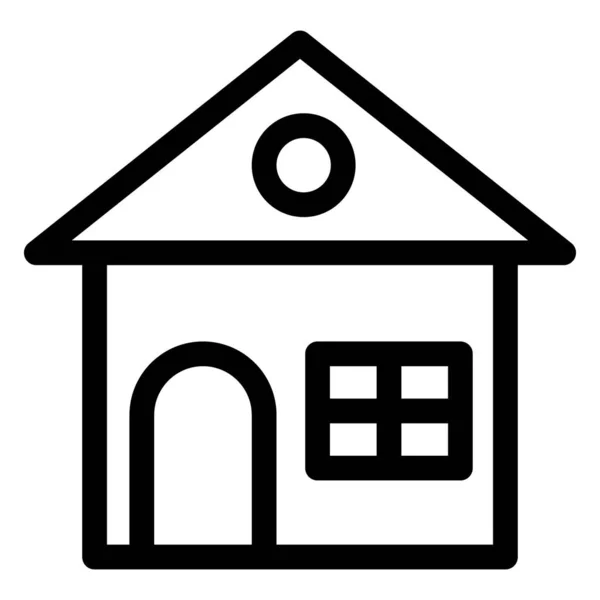 Edifício Cottage Isolated Vector Icon Que Pode Ser Facilmente Modificado —  Vetores de Stock