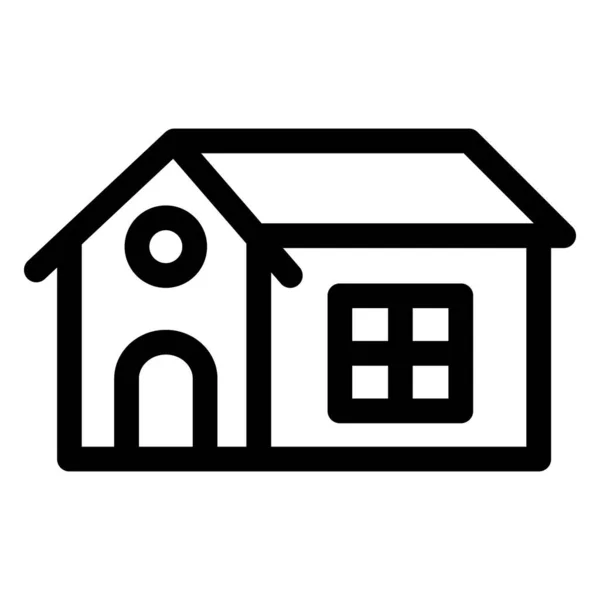 Dwelling Dwelling Home Isolated Vector Icon Which Can Easily Modified — 스톡 벡터