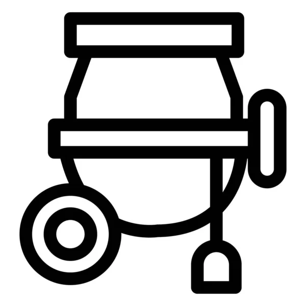 Cement Cement Mixer Isolated Vector Icon Which Can Easily Modified — ストックベクタ
