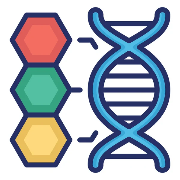 Dna Analysis Isolated Vector Icon Can Easily Modified Edit — 스톡 벡터