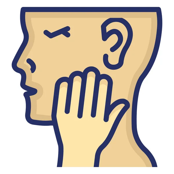 Ear Pain Isolated Vector Icon Can Easily Modified Edit — 스톡 벡터