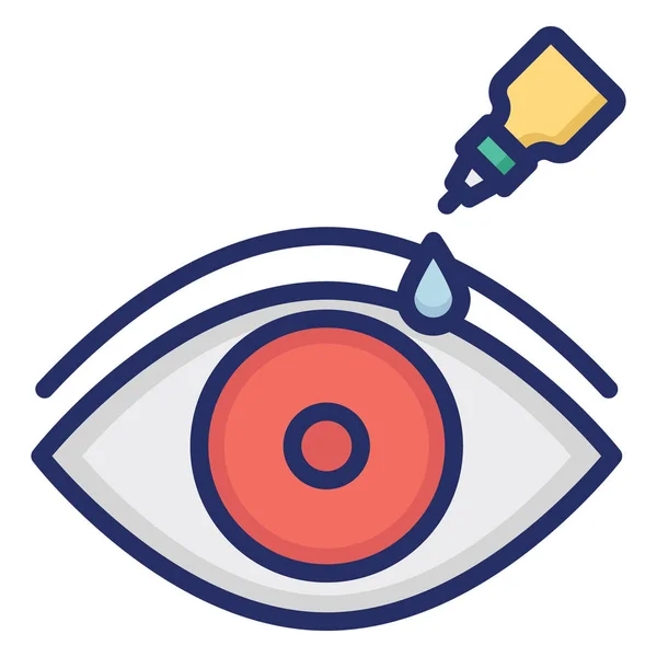 Eye Infection Isolated Vector Icon Can Easily Modified Edit — Stock Vector