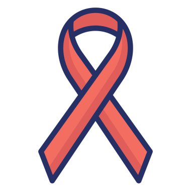  Farkındalık kurdelesi Kolayca değiştirilebilir veya düzenlenebilir Vektör Simgesi