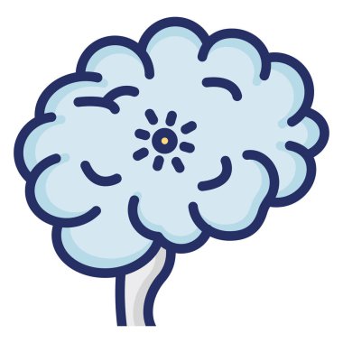 Kolayca değiştirilebilen ya da düzenlenebilen Beyin İzole Vektör Simgesi