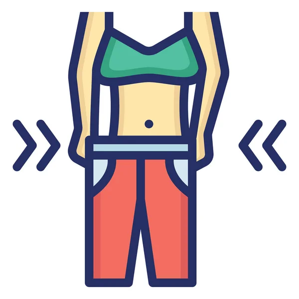 Anorexia Isolated Vector Icon Can Easily Modified Edit — 스톡 벡터