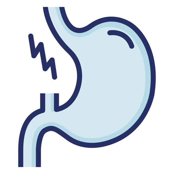 Douleur Estomac Icône Vectorielle Isolée Qui Peut Être Facilement Modifiée — Image vectorielle