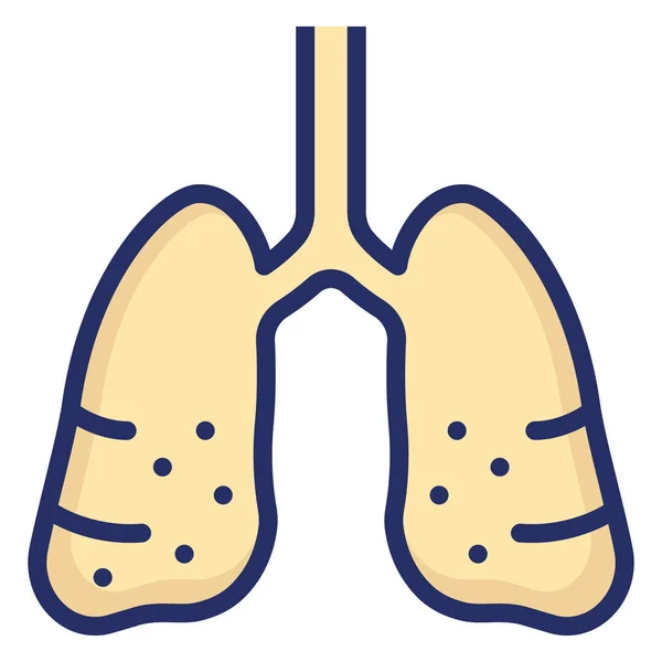 Ícone Vetor Isolado Pulmões Que Pode Ser Facilmente Modificado Editar —  Vetores de Stock