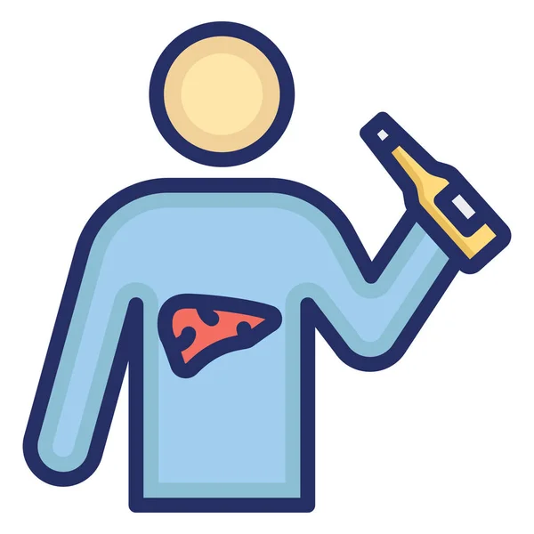 Drink Habit Isolated Vector Icon Can Easily Modified Edit — 스톡 벡터