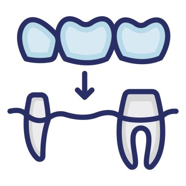 Kolayca değiştirilebilen ya da düzenlenebilen Ortodonti Vektör Simgesi