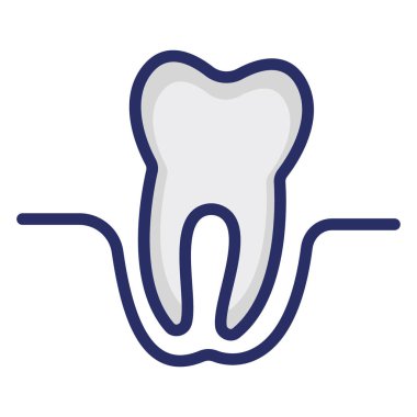 Kolayca değiştirilebilen ya da düzenlenebilen molar izole edilmiş vektör simgesi