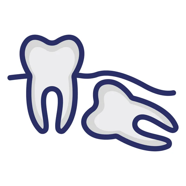 Kolayca Değiştirilebilen Düzenlenebilen Diş Bakımı Zole Vektör Simgesi — Stok Vektör