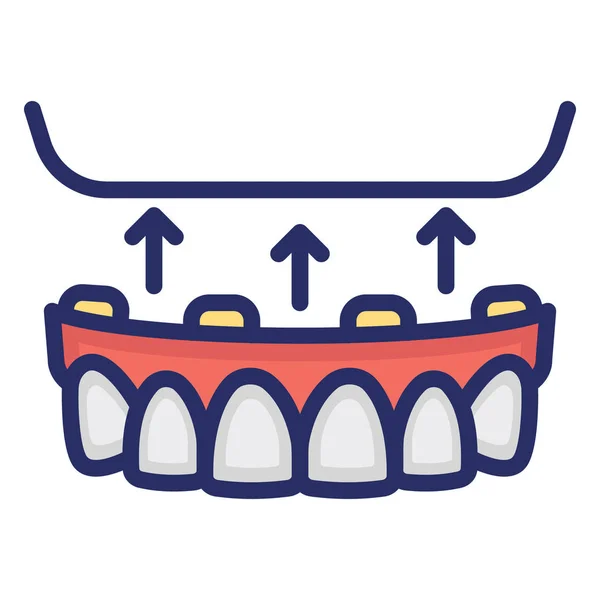 Dental Isolated Vector Icon Can Easily Modified Edit — 스톡 벡터