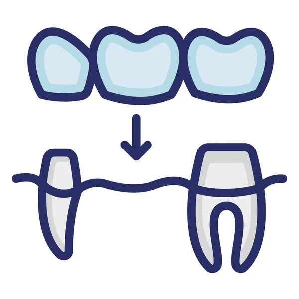 Изолированная Векторная Икона Ортодонтии Которую Можно Легко Изменить Отредактировать — стоковый вектор