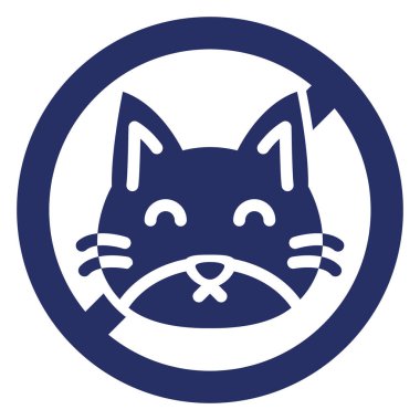 Kedi alerjisi izole edilmiş vektör simgesi kolayca değiştirilebilir ya da düzenlenebilir