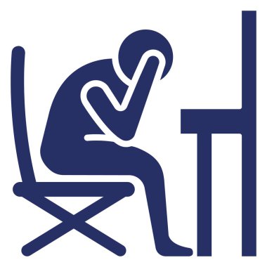 Kolayca değiştirilebilen ya da düzenlenebilen Depresyon Vektör Simgesi