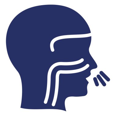 Burun enfeksiyonu Kolayca değiştirilebilen veya düzenlenebilen izole edilmiş Vektör Simgesi