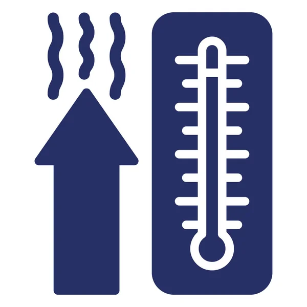 Thermometer Heat Isolated Vector Icon Can Easily Modified Edit — 스톡 벡터