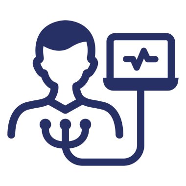 Kardiyoterapi izole edilmiş vektör simgesi kolayca değiştirilebilir ya da düzenlenebilir