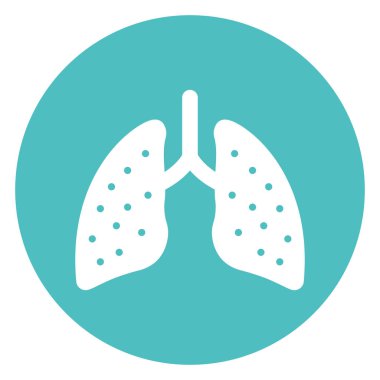 Kolayca değiştirilebilen veya düzenlenebilen akciğer izole edilmiş vektör simgesi