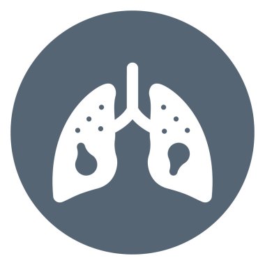 Kolayca değiştirilebilen veya düzenlenebilen akciğer izole edilmiş vektör simgesi