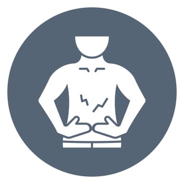 Kolayca değiştirilebilen ya da düzenlenebilen Abdominal İzole Vektör Simgesi