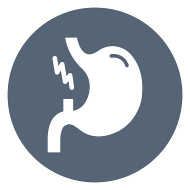 Mide ağrısı izole edilmiş vektör simgesi kolayca değiştirilebilir ya da düzenlenebilir