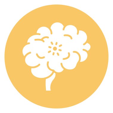 Kolayca değiştirilebilen ya da düzenlenebilen Beyin İzole Vektör Simgesi